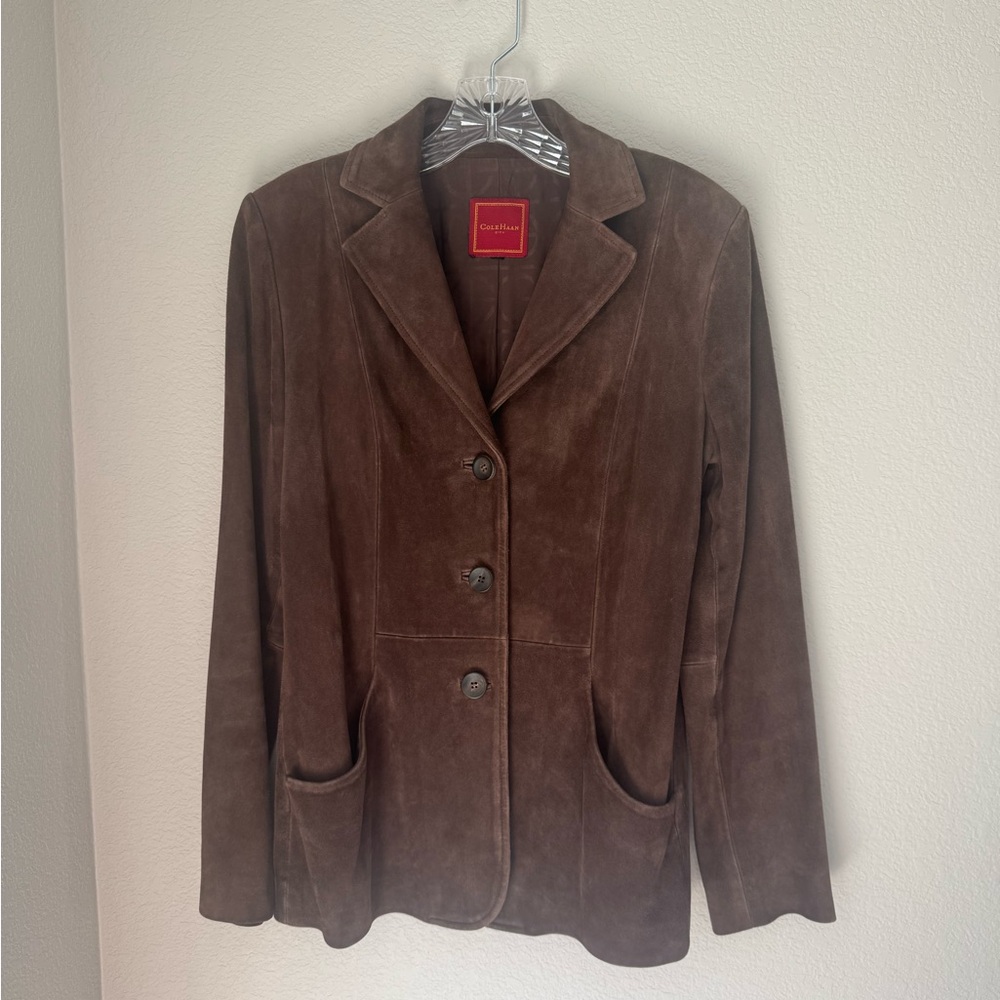 Cole Haan Brown Suede Blazer